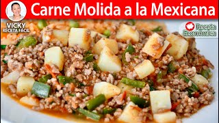 CARNE MOLIDA A LA MEXICANA  Vicky Receta Facil [upl. by Zollie]