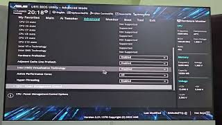 How to enable Virtualization in Asus BIOS [upl. by Anahsal]