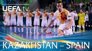 Futsal EURO highlights Kazakhstan v Spain [upl. by Sherer3]