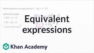 How to find equivalent expressions by combining like terms and using the distributive property [upl. by Aiynot464]