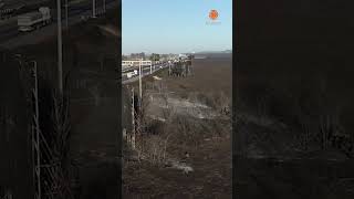 Así quedo la zona del incendio de la Autopista Córdoba  Carlos Paz [upl. by Rosalba113]