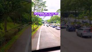 Need A Work From Home Job 🫠 wfh pov singapore remotework journey highway busride relatable [upl. by Maddock]