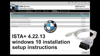 Rheingold ISTA D  BMW How to install and setup ISTA with KDCAN Cable on Windows 10 [upl. by Haras]