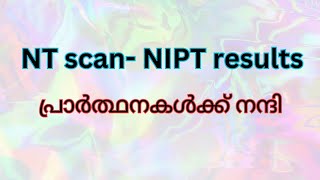 NT scan  NIPT resultsപ്രാർത്ഥനകൾക്ക് നന്ദി [upl. by Barrington]