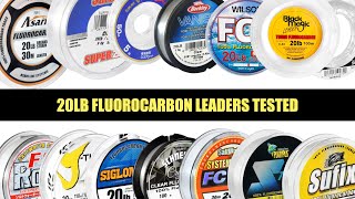 Tested  20lb Fluorocarbon Leaders  Abrasion Strength Diameter Price [upl. by Aliber]