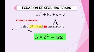 EL DISCRIMINANTE EN LAS ECUACIONES E INECUACIONES DE SEGUNDO GRADO [upl. by Conti]