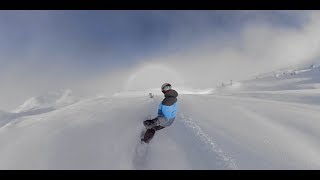 GoPro Fusion Test 360 Snowboarding and Ski  Flaine FR [upl. by Stoneham]