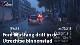 Verkeerspolitie onderschept drifter in Ford Mustang GT  RTV Utrecht [upl. by Tnarg799]