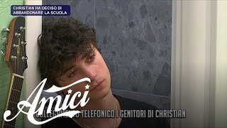 Amici 21  Christian al telefono con i genitori [upl. by Tybie]