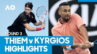 Dominic Thiem vs Nick Kyrgios Match Highlights 3R  Australian Open 2021 [upl. by Ayar749]