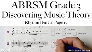 ABRSM Discovering Music Theory Grade 3 Rhythm Part 2 Page 17 with Sharon Bill [upl. by Ilera]