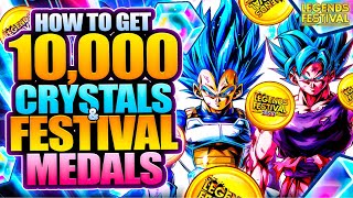 🔥 How To Get 10000 FREE CRYSTALS  How To Get Legends Festival Medals FAST  EASY DB Legends [upl. by Mayberry]