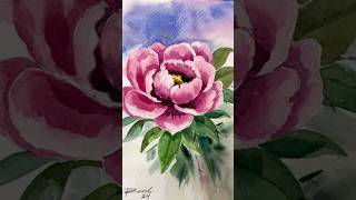 Peony flower painting rialartist painting flowerpainting artwork [upl. by Indihar]