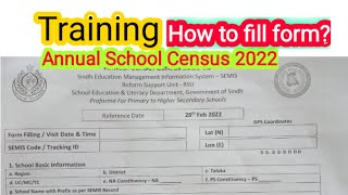 Training School Annual Census 2022  Training Filling form [upl. by Dominik271]