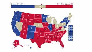 Alternate History 2016 Election Prediction  Hillary Clinton vs Trey Gowdy [upl. by Aillimat]