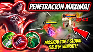 ¡SU VELOCIDAD DE ATAQUE ES INHUMANA MOSKOV TOP 1 GLOBA 938 WINRATE  MOBILE LEGENDS [upl. by Tore]