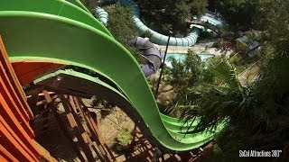 HD POV DROP OUT POV Water Slide  Tallest Vertical Drop Water Slide  Daredevil Drop [upl. by Akemot596]