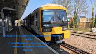 Full Journey on a Southeastern Class 466 EMU Networker  466004  Sittingbourne to SheernessonSea [upl. by Eniluqaj371]