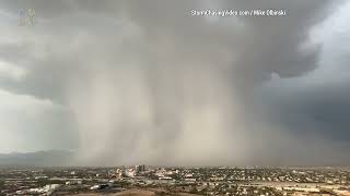 Microburst over Tucson AZ Monsoon Weather  7282023 [upl. by Hgieloj]