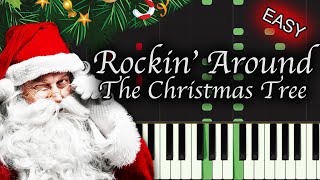 Rockin Around The Christmas Tree Piano  Christmas Piano Tutorial Easy [upl. by Radke]