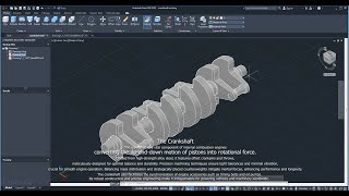 Mastering the Art of 3D Crankshaft Design in AutoCAD  AutoCAD 3D Modeling  Domini [upl. by Thapa59]