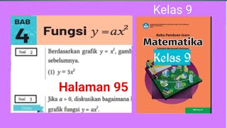 Jawaban matematika kelas 9 halaman 95 Bab 4 fungsi y  ax² Kurikulum merdeka GUcilchaNEL1964 [upl. by Nomrah287]