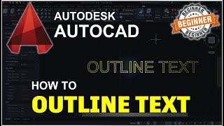 Autocad How To Outline Text Tutorial [upl. by Alrak]