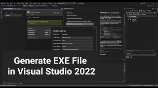 Generate EXE File from C Project in Visual Studio 2022 [upl. by Reede]