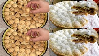 كرسطاطة اكثر من رائعة 🇲🇦🇭🇺crostata amaretti molto buona e cremosa [upl. by Tterab]