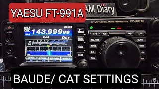 YAESU FT991A  BAUDE RATE  CAT RATE ADJUST [upl. by Darahs197]