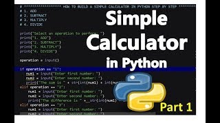 How to Build a Simple Calculator in Python  Step by Step 1 [upl. by Anuska]