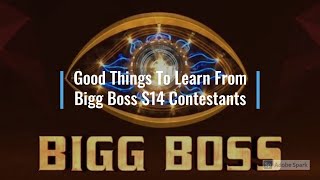 Good Things To Learn From Bigg Boss S14 Contestants [upl. by Revell]