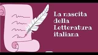 La nascita delle Letteratura italiana [upl. by Animehliw726]