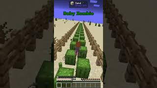 Minecraft Cactus Damage vs Different Mobs🤯 はいよろこんで minecraft shorts [upl. by Perlman]