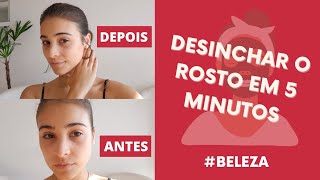 Massagem Facial  Desincha e Modela o rosto em 5 minutos [upl. by Ciardap146]