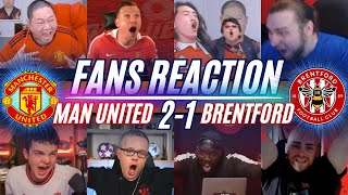 MAN UNITED FANS REACTION TO MAN UNITED 21 BRENTFORD  MCTOMINAY SAVIOR [upl. by Cott]