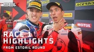 HIGHLIGHTS from Race 1 at Estoril 🔥  2024 EstorilWorldSBK 🇵🇹 [upl. by Aneryc]