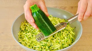 Better than pizza Just grate 1 zucchini Delicious and easy zucchini recipe Vegan ASMR cooking [upl. by Verdha]