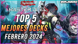 ¡Top 5 Decks Meta para Febrero 2024  YuGiOh Master Duel [upl. by Adnoloy]