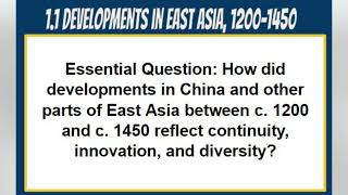 11 Developments in East Asia 12001450 AP World History Modern Topic 11 [upl. by Ariat]