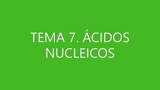 BIOLOGÍA SELECTIVIDAD ÁCIDOS NUCLEICOS [upl. by Wendalyn]