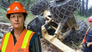 Logging Accident Operator Dies in Skidder Rollover [upl. by Caia]