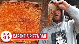 Barstool Pizza Review  Capones Pizza Bar Branford CT [upl. by Mathilda]