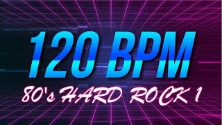 120 BPM  80s Hard Rock  44 Drum Track  Metronome  Drum Beat [upl. by Eiznek]