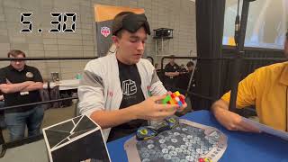 CubingUSA Nationals 2023 3x3x3 blindfolded 1st place by Tommy Cherry [upl. by Aicyle]