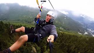 Sasquatch Zipline longest zipline in USCanada Whistler BC [upl. by Evetta895]