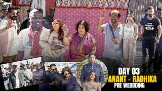 Celebrities arrives and Leaving from Anant Ambani  Radhika Merchant Pre Wedding  Day 03 [upl. by Odlaumor]