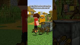 Ajudando amigo iniciante no minecraft [upl. by Uzzial]