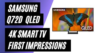 SAMSUNG Q72D Series QLED 4K UHD Smart Tizen TV  First Impressions [upl. by Starla]