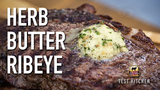 Garlic Herb Butter with Grilled Ribeye Steak Recipe [upl. by Yznyl830]